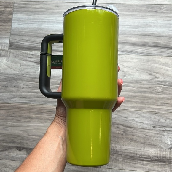 The Grinch Christmas green stainless steel 40 oz tumbler cup straw holiday - Picture 3 of 5